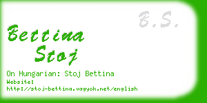 bettina stoj business card